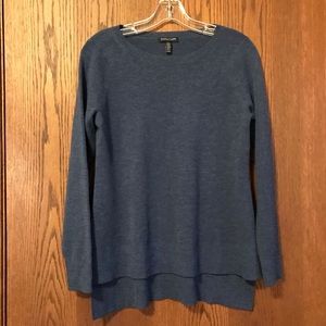 Eileen Fisher Merino Wool Blue Sweater Small P